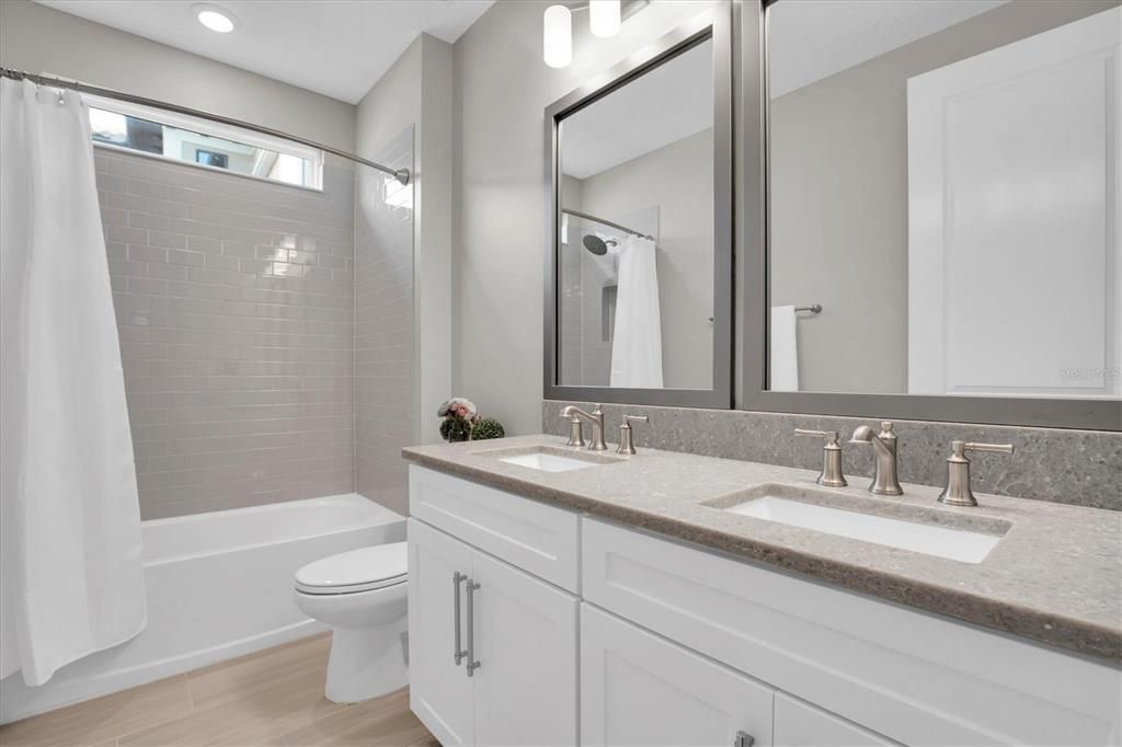 Guest Bath with Dual Sinks