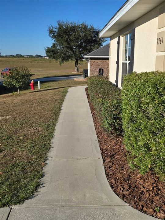 Walkway to main Entry