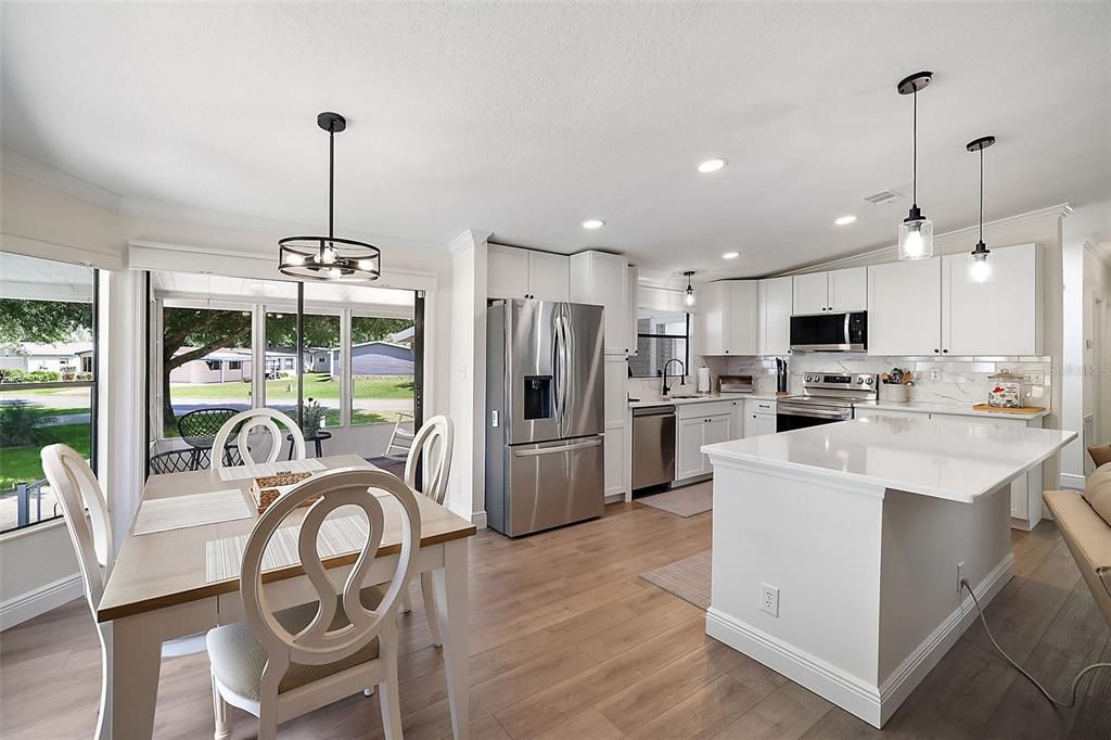 Expansive dining area.