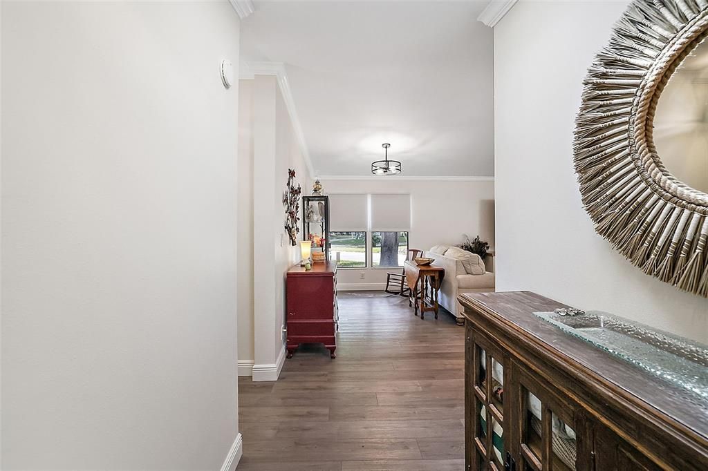 Foyer view with a peek at the beautiful interior that awaits!