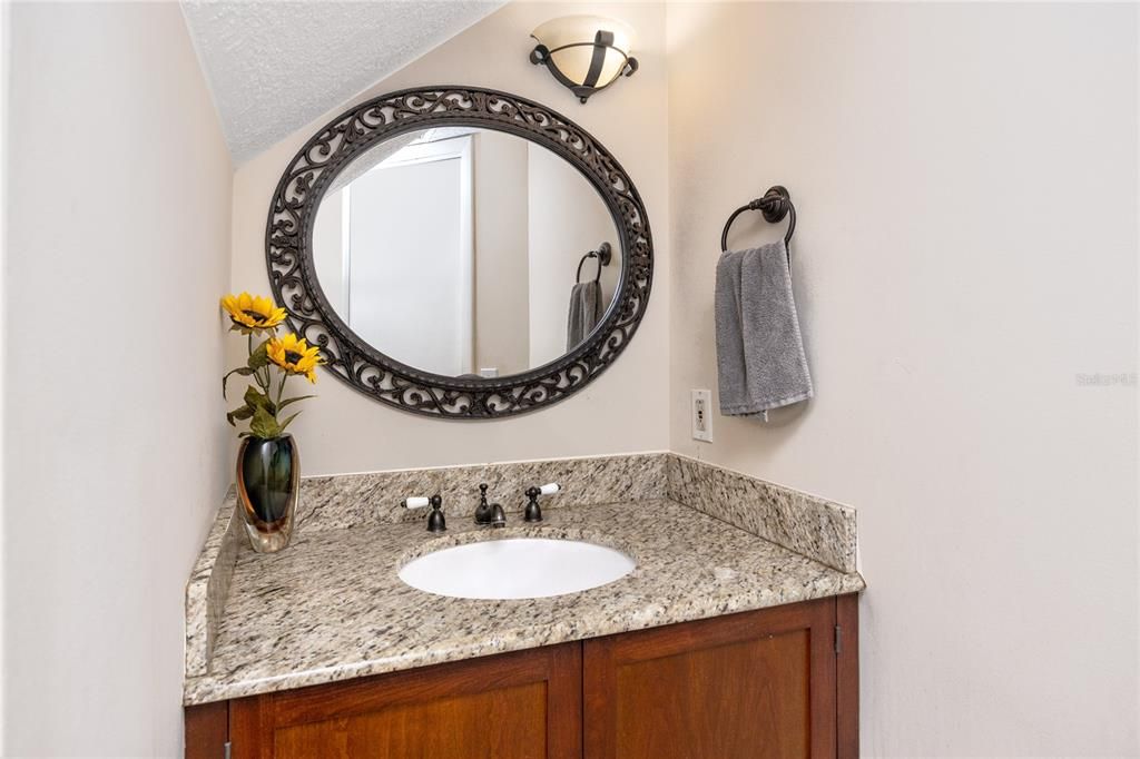 1/2 bath downstairs is perfect for guests!