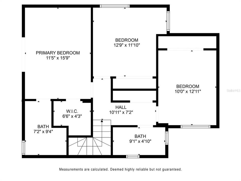 Upstairs floor plan