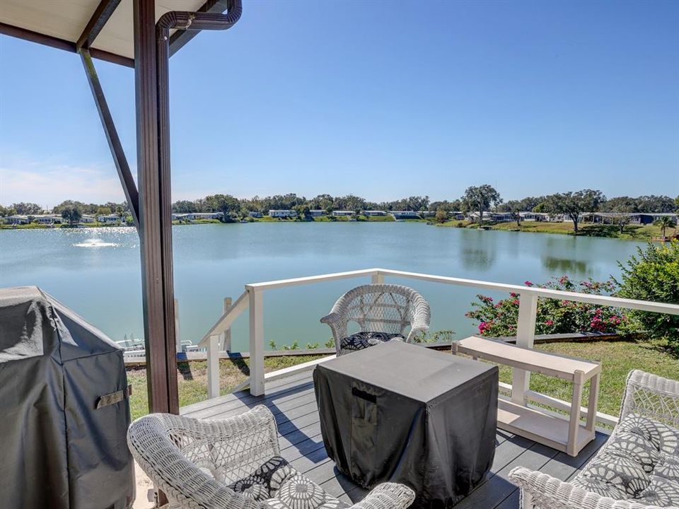 Back porch with lake view.