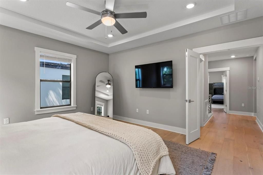 primary bedroom and  hallway view