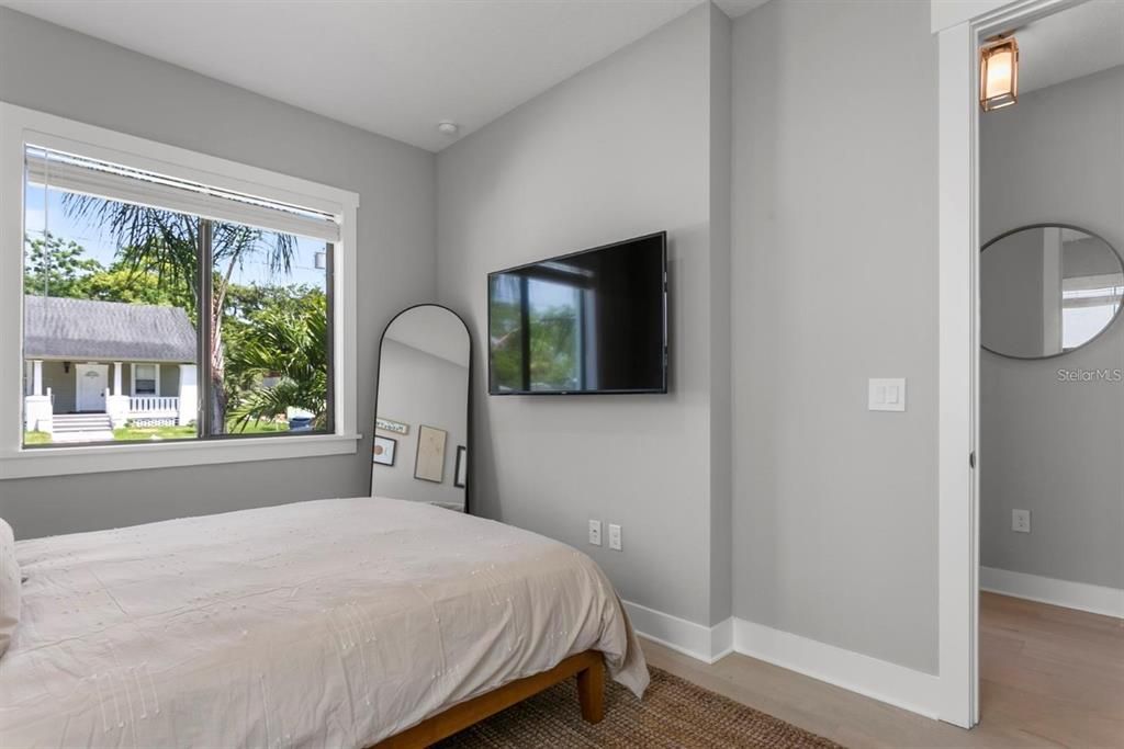 Bedroom on the first floor next to the hallway