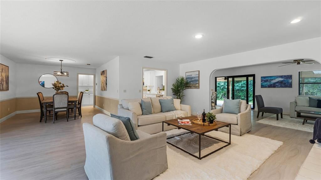 Semi-Formal Dining overlooks Living Room