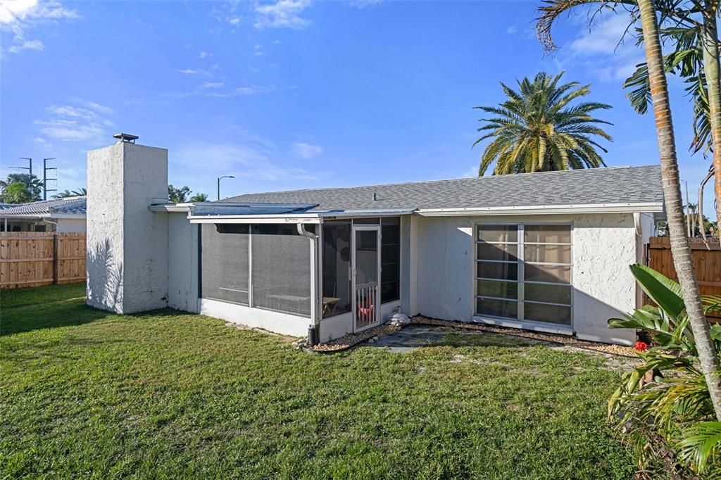 Rear of Home with Fenced Yard