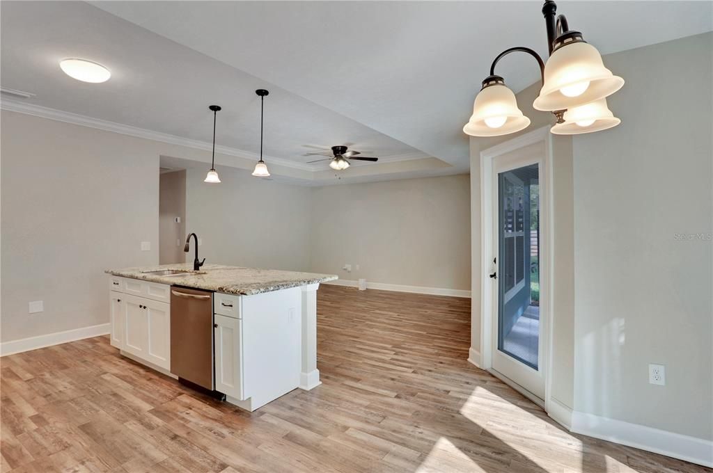 Dining Room, Kitchen & Living Room