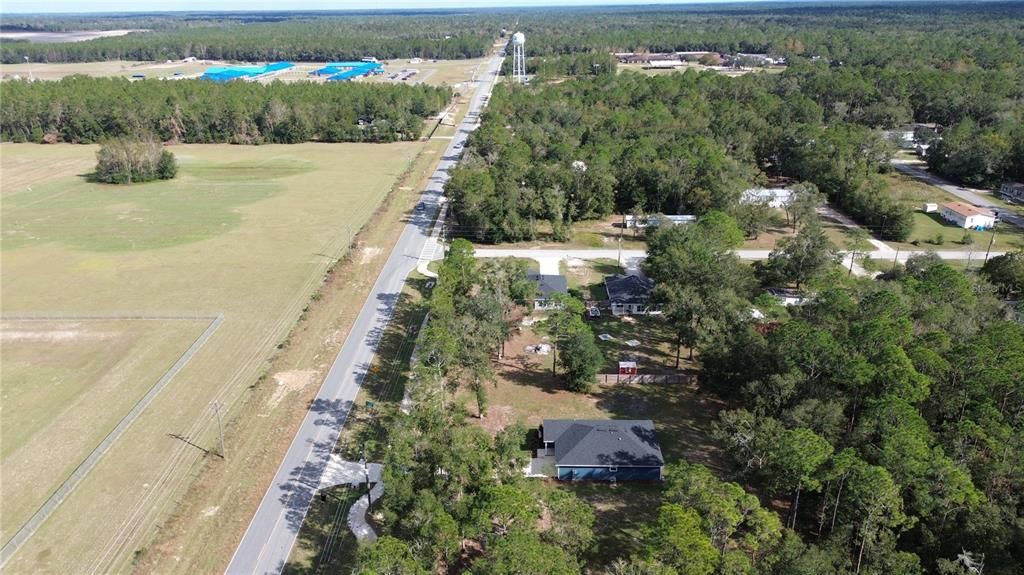 Aerial with proximity to Schools