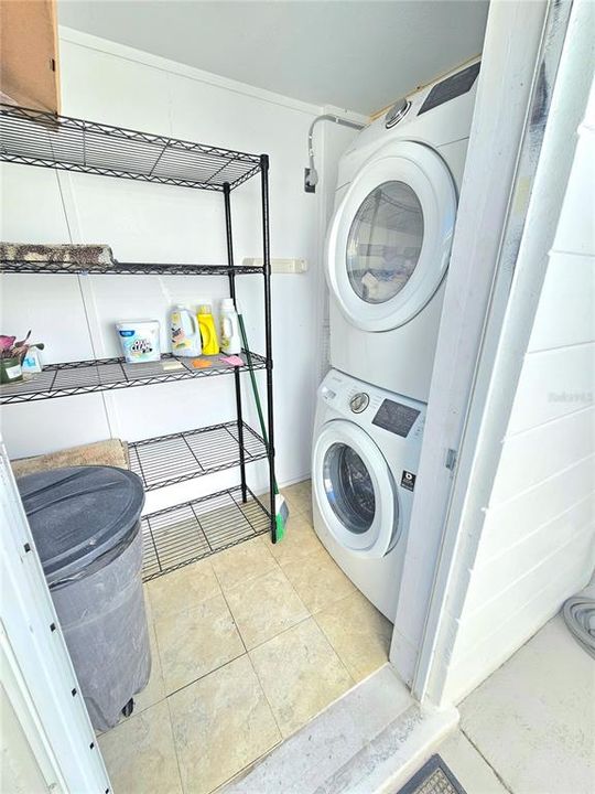 Storage and laundry room outside