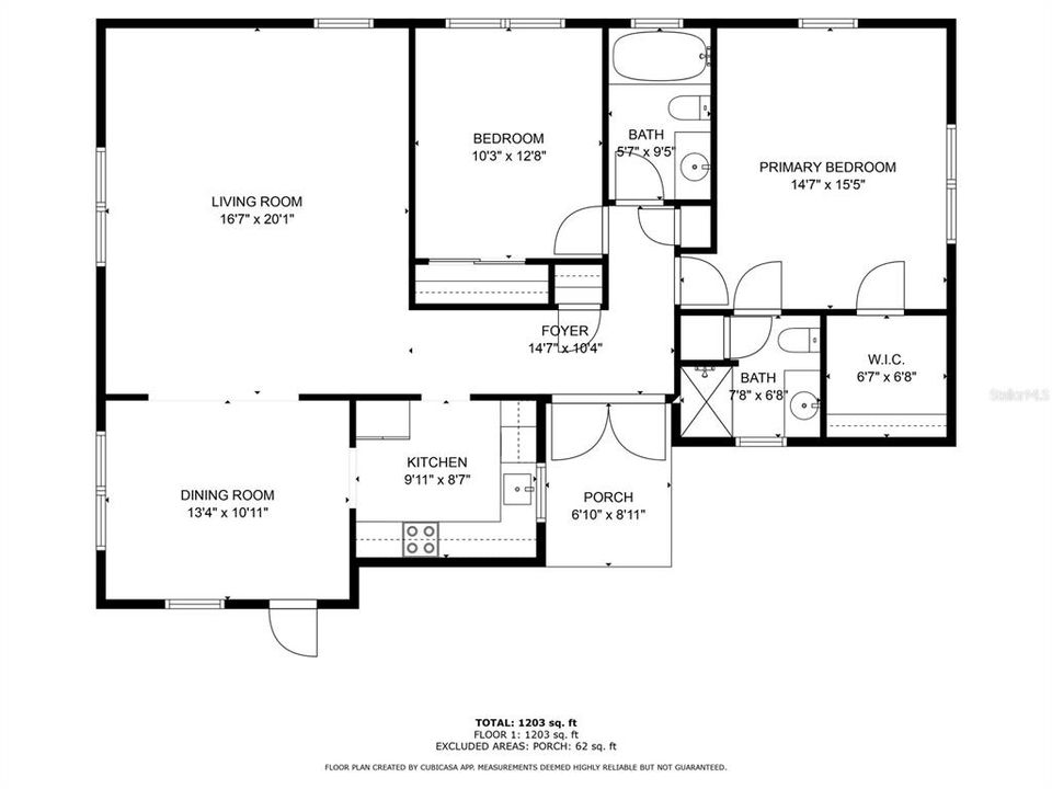 Floor plan with approximate dimensions