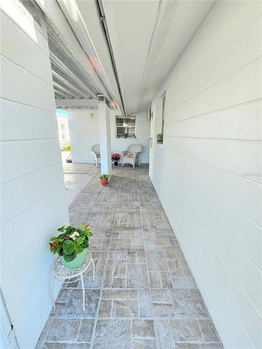 Covered front walk way