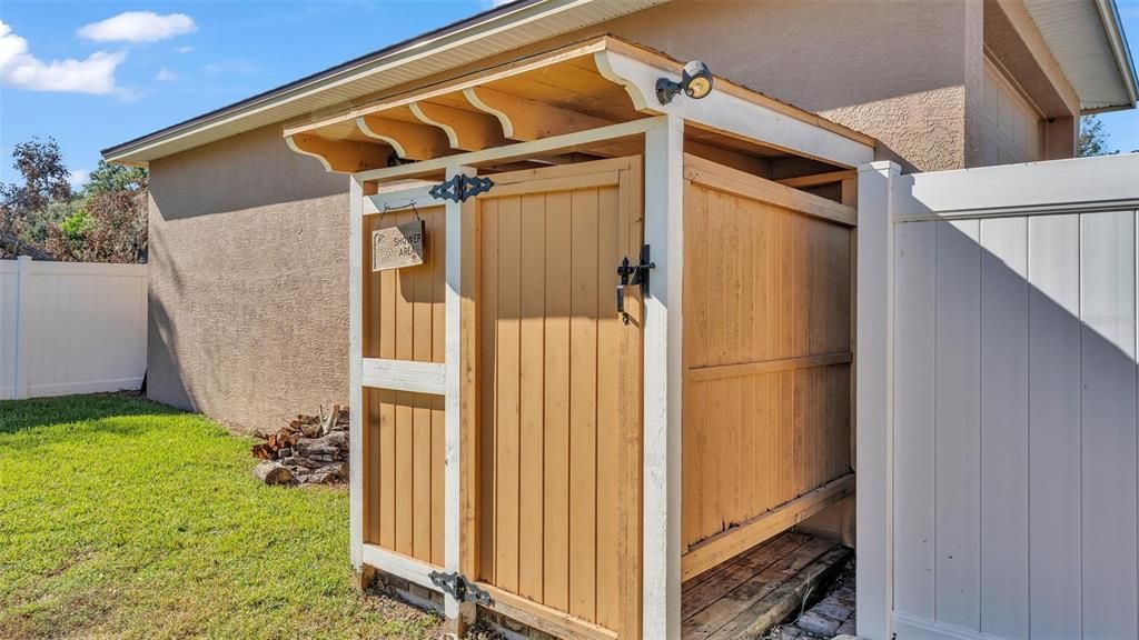 outdoor shower