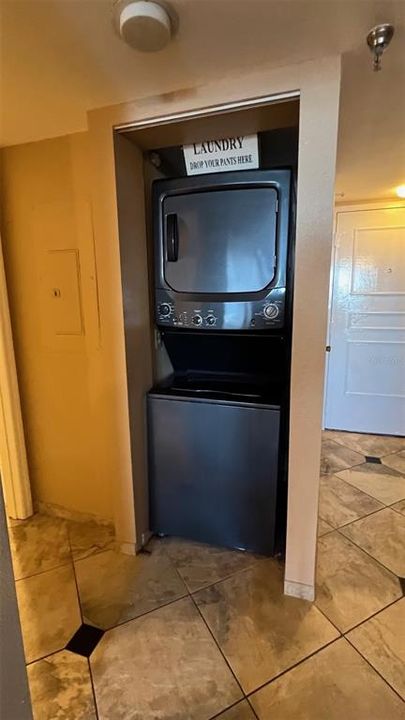 New stackable washer/dryer in unit