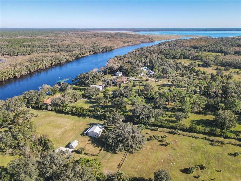 DRONE RIVER TO LAKE HARNEY FROM HOME