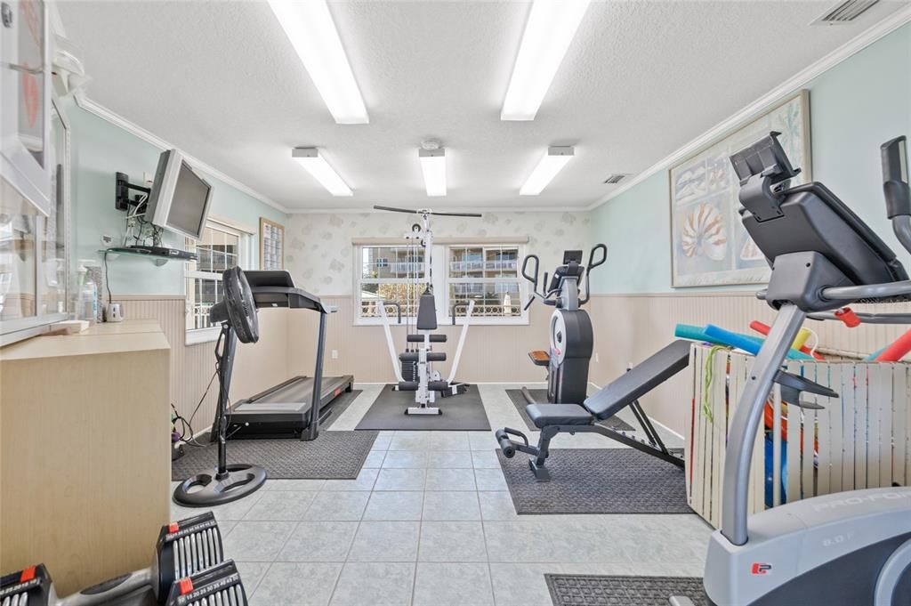 Community fitness room.