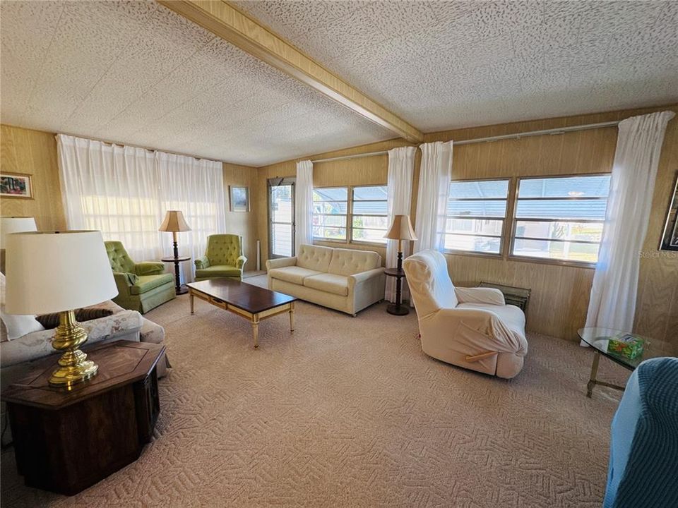 Open living room with lots of natural light!