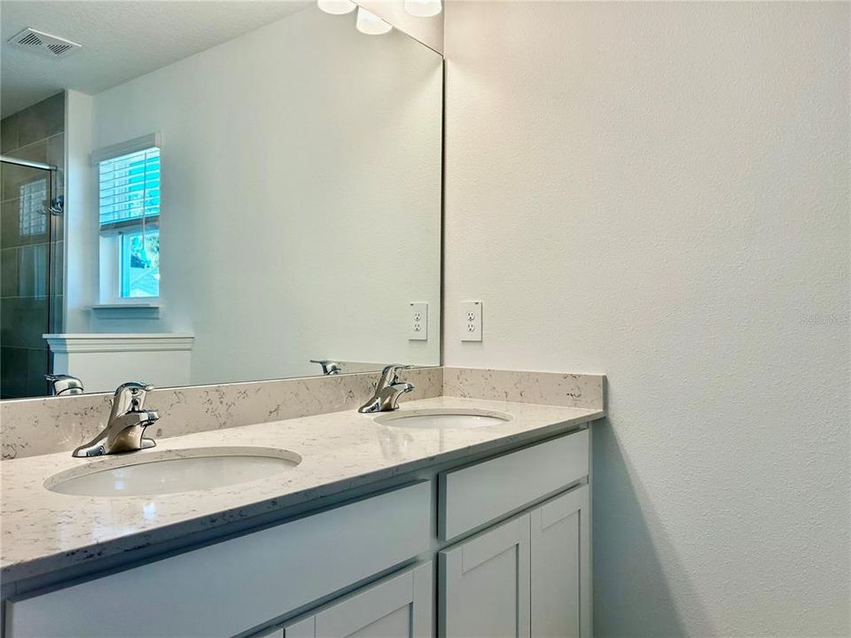 PRIMARY BATHROOM DOUBLE VANITY SINK AREA