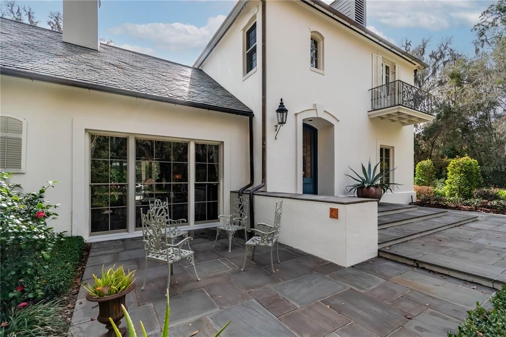 Front Courtyard with Beautiful Oversized Tiles