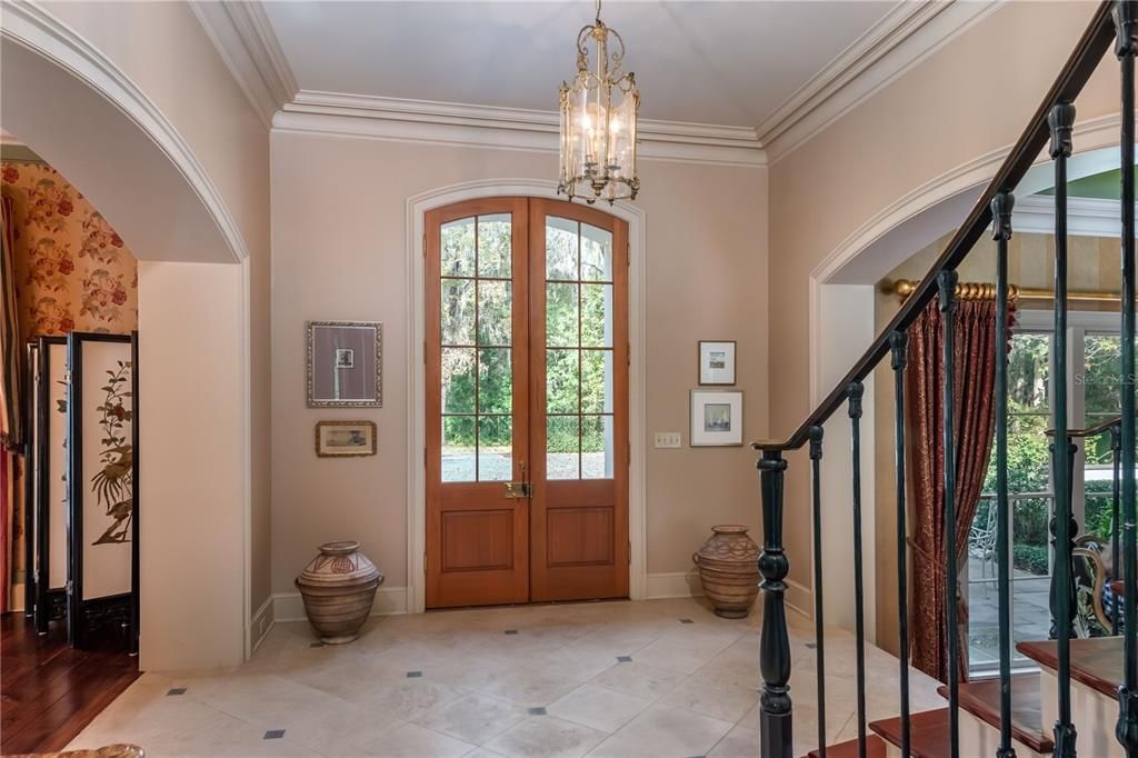 Elegant Entrance with Arched Doors