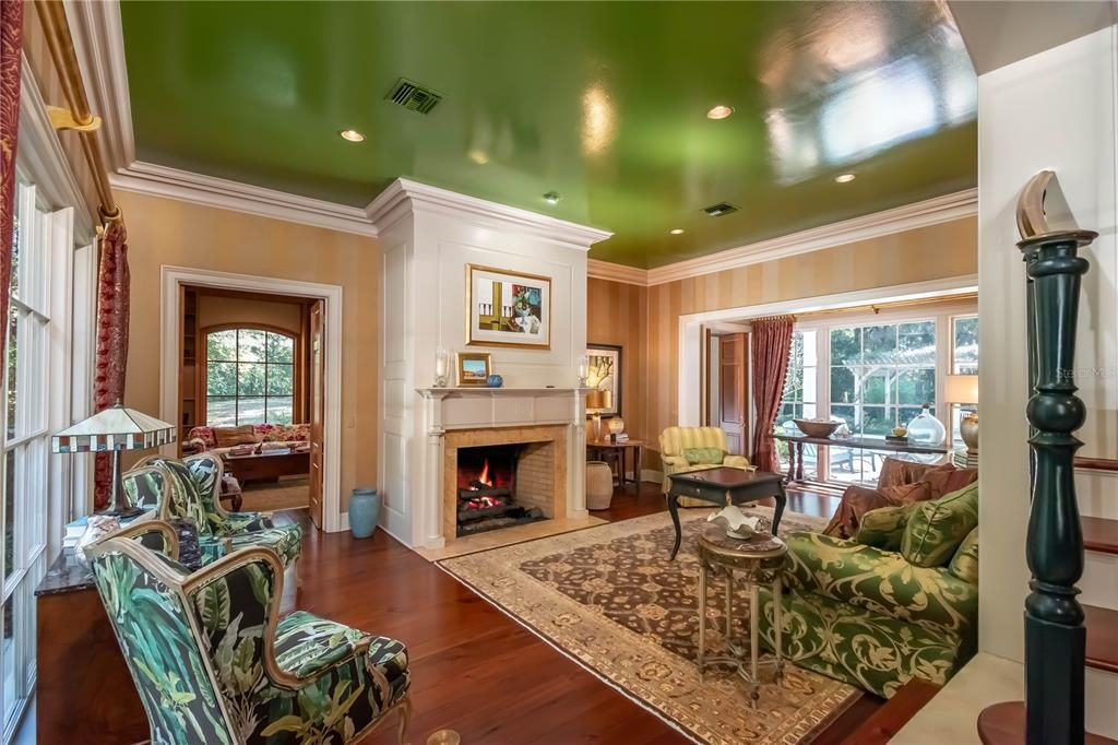 Formal Living Room with Antique Pine Floors