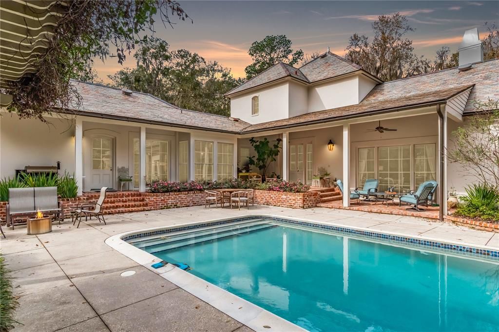 Sparkling Pool and Grill Area