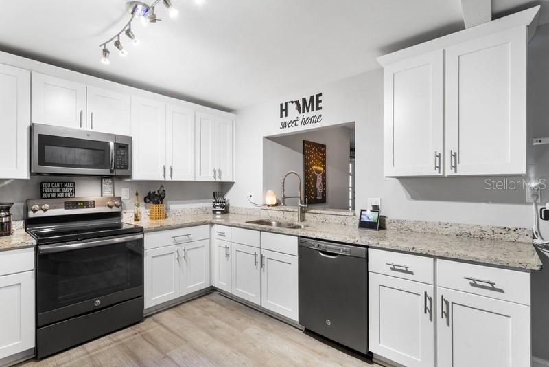 Soft close cabinets, granite counters.