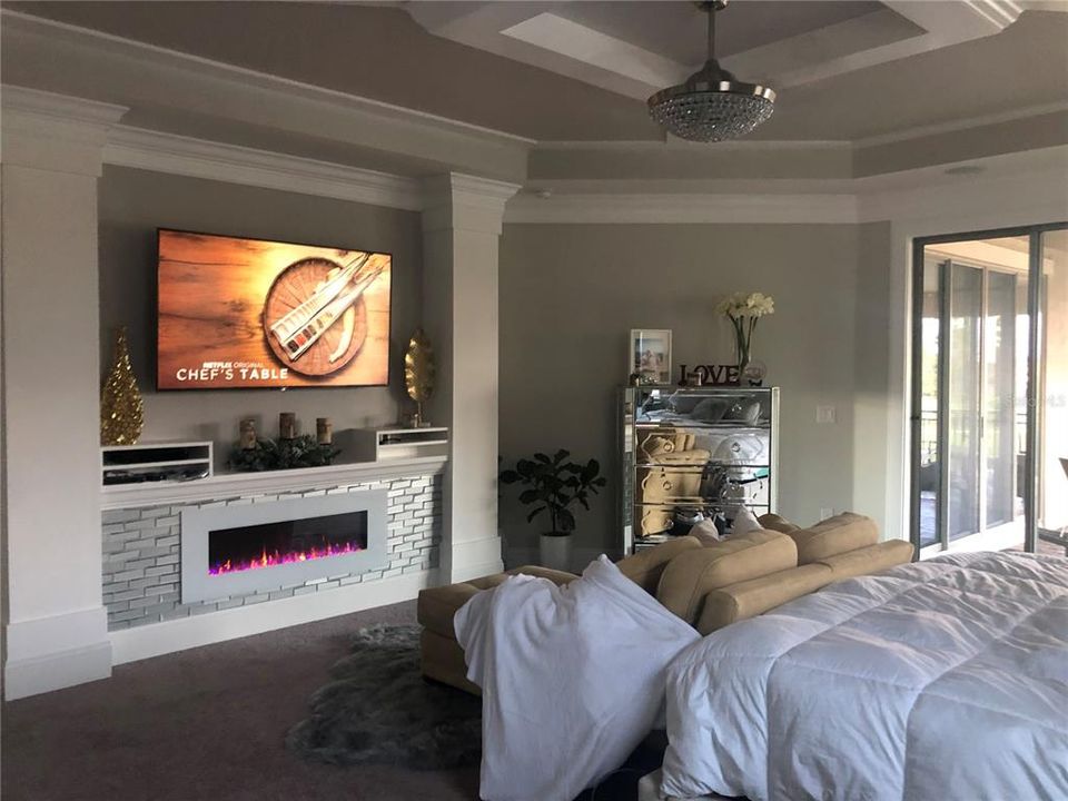 Master Bedroom and fireplace view