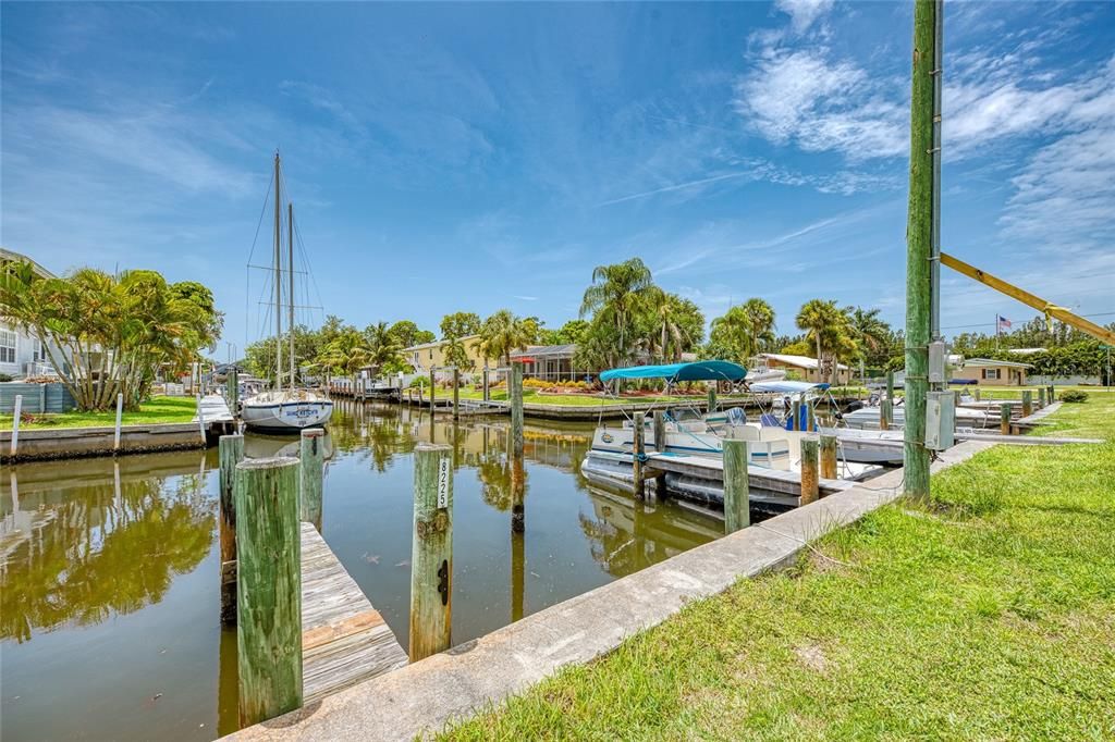 Boat Dock 9130 PineCove Dr,  LOT 82  The dock to the left of this picture on the sea wall.