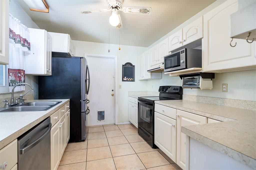 Kitchen to garage view