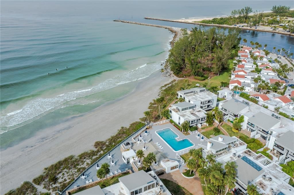 Bahia Vista Gulf beach side pre-Hurricane Helene and Milton. Currently being repaired. Private beach easement