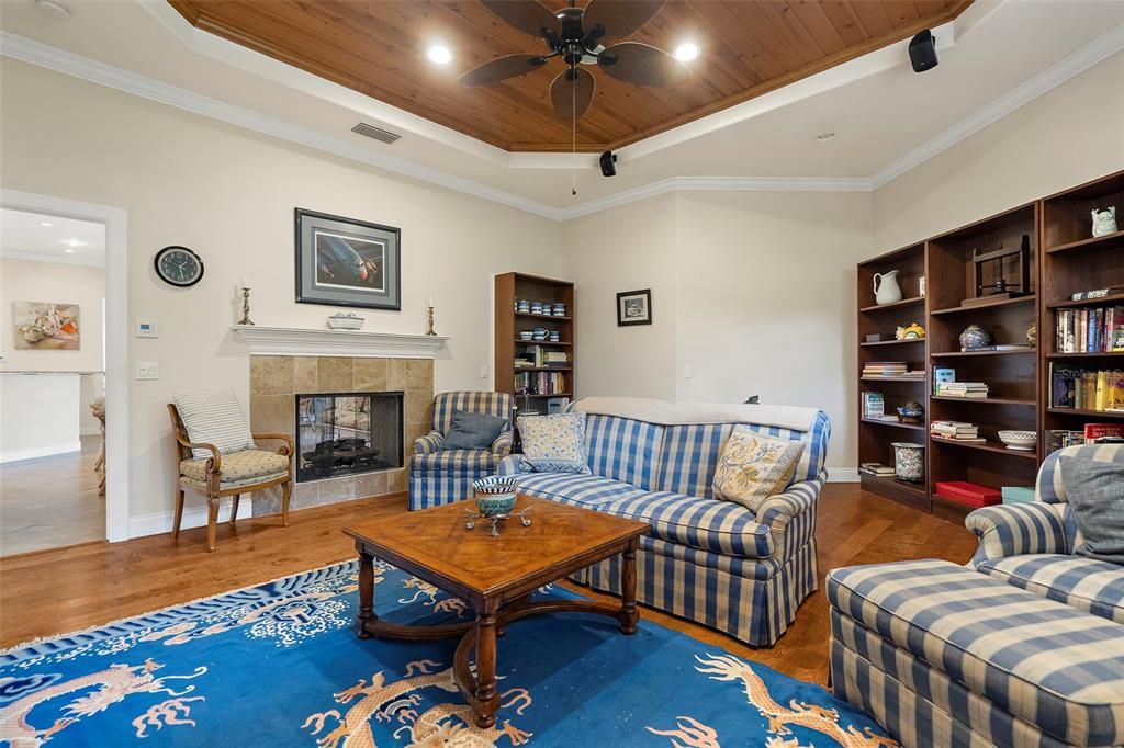 Leads out into Kitchen and Family room