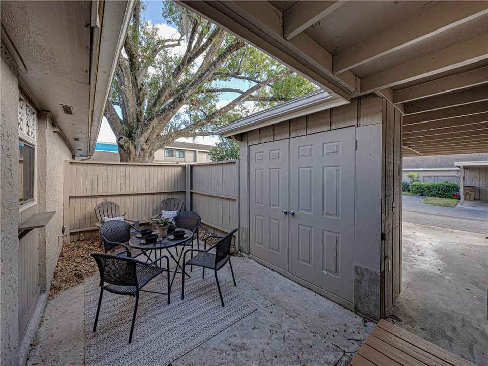 Front Patio with Outdoor Storage