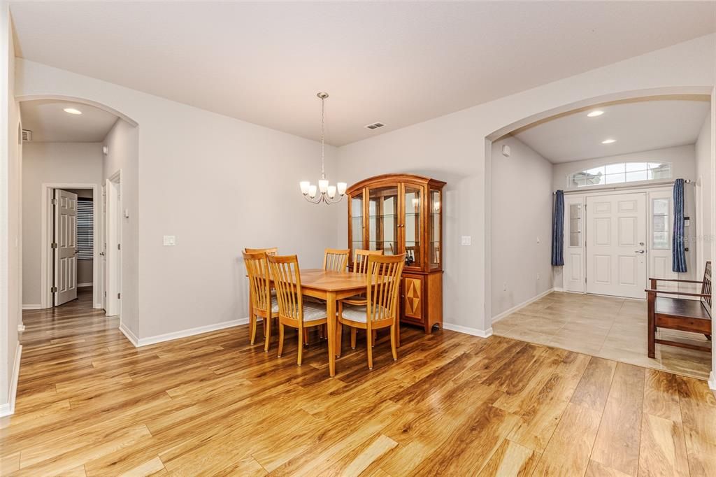 foyer and dining room