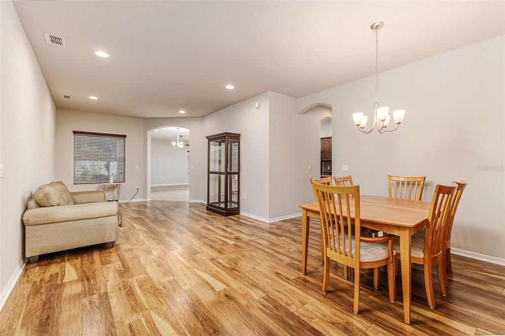 living/dining room as you enter the home