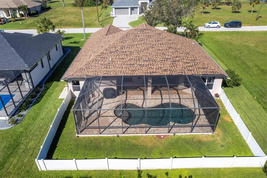 fenced back yard with privacy galore