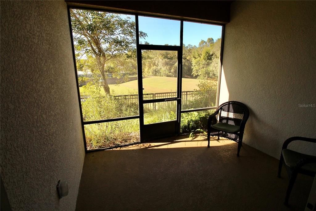 Covered and screened patio