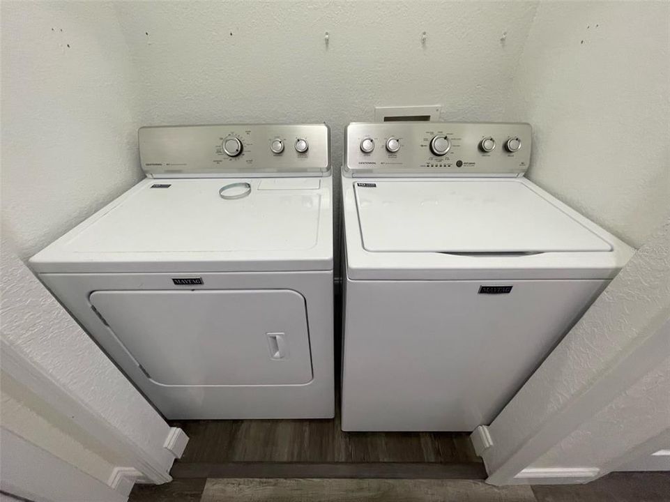 Washer & Dryer in hallway closet