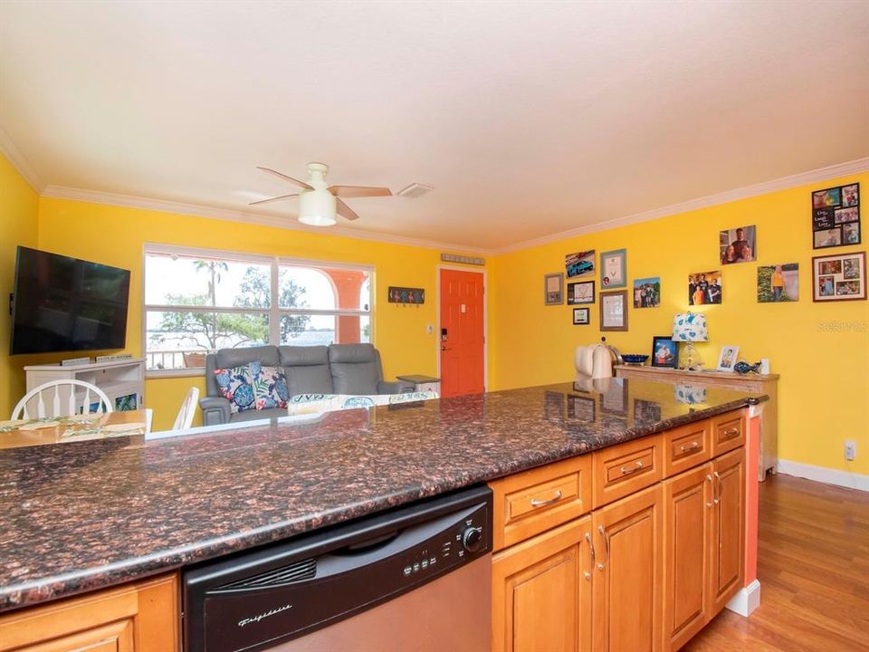 KITCHEN - OVERLOOKING THE LIVING ROOM