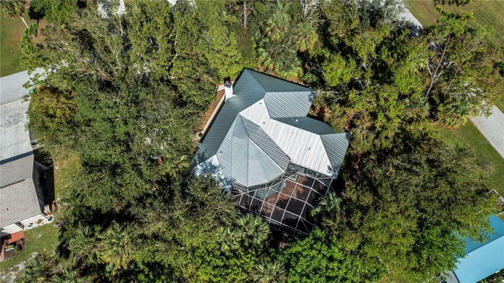 Steel roof and expansive lanai.