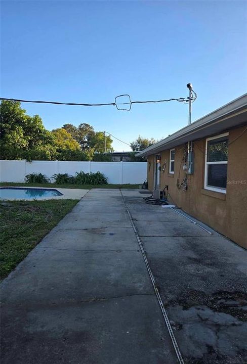 Open back patio