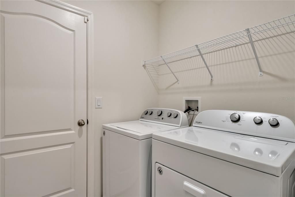 Laundry Room with access to the 2 Car Garage