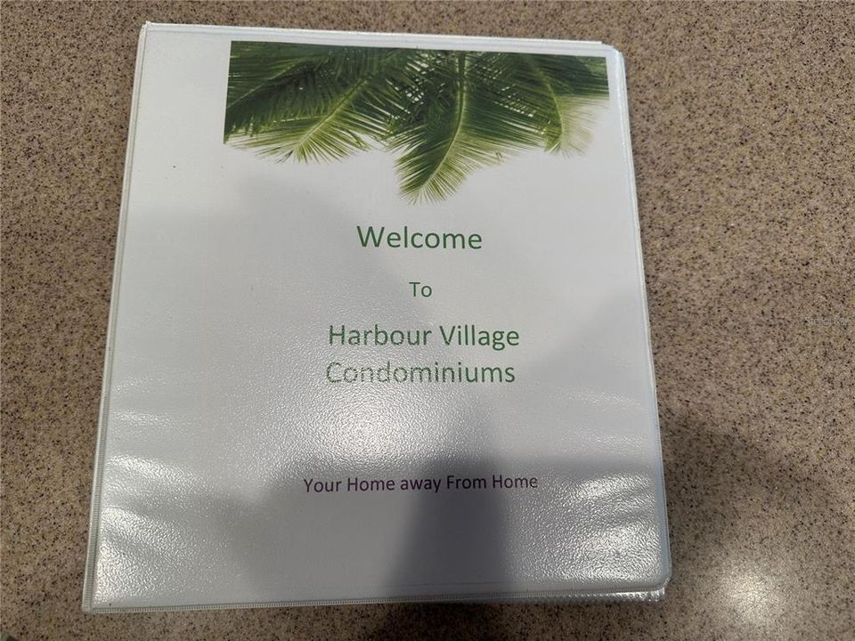 The Owner has developed a notebook filled with facts about the condo complex, the waterways, and the surrounding area.