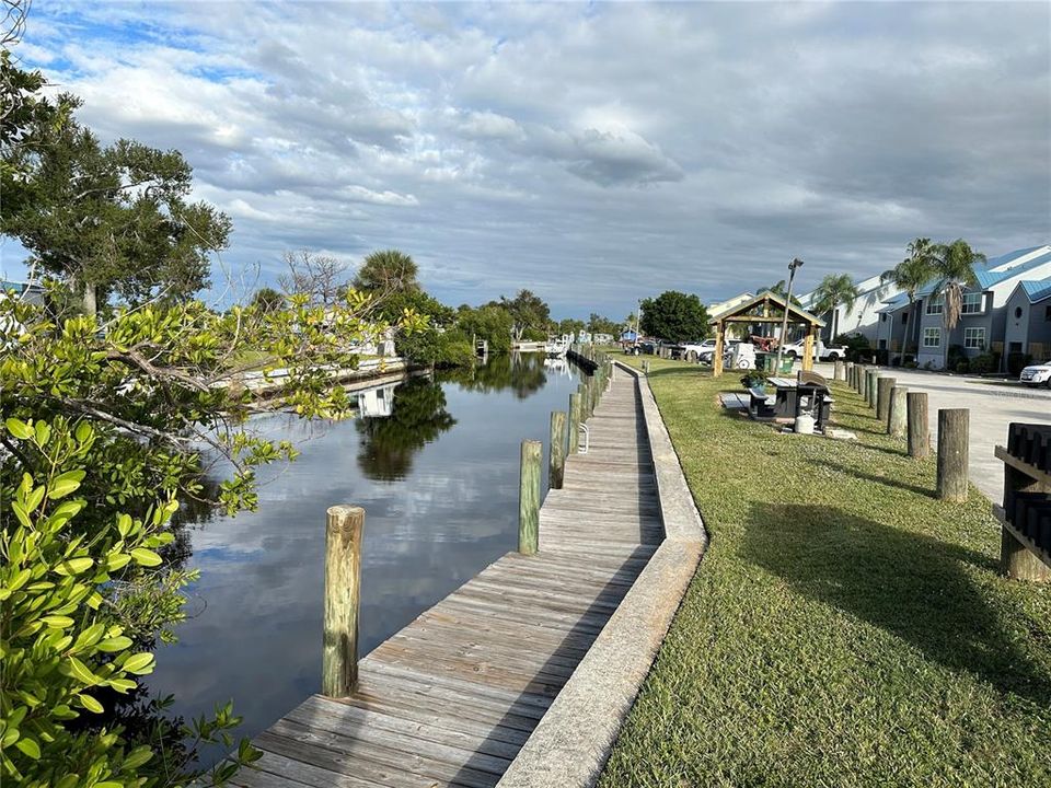 Harbour Village's boat docks.