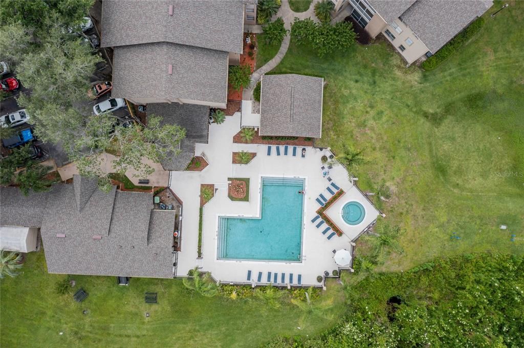 Swimming pool - aerial view