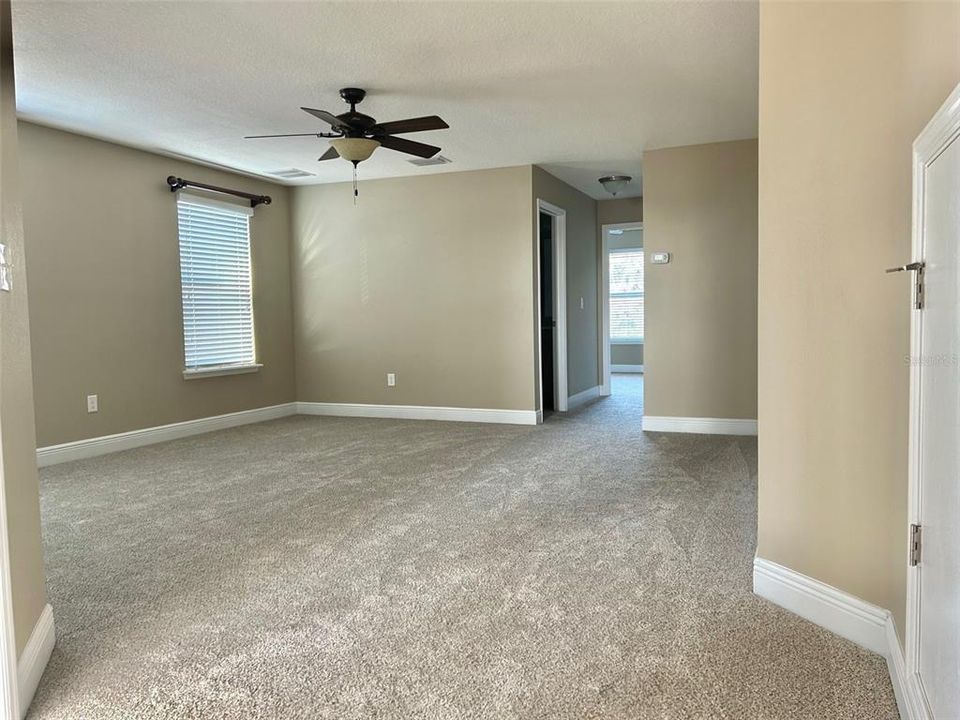 Upstairs Loft area. Wired for TV on inside wall.