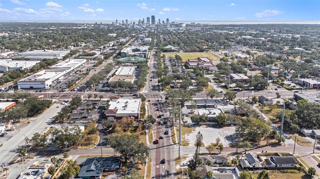 Downtown St Petersburg in the distance