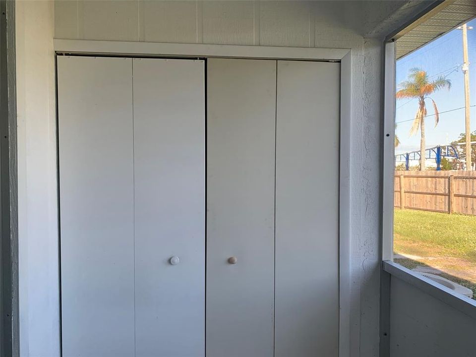 Laundry closet on lanai