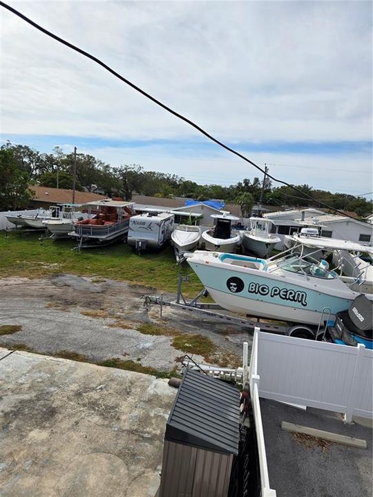 Storage yard in rear