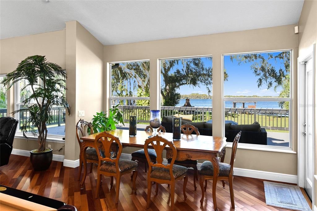 Gorgeous water views from the large dining room